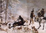 Gustave Courbet The Halali of the Stag USA oil painting artist